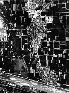 3──旧長原村周辺図 出典＝米軍撮影の空中写真（昭和23年撮影）